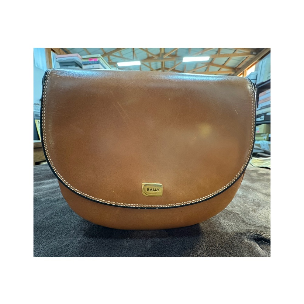 Vintage Bally Brown Solid Leather Women's Crossbody bag - Picture 1 of 13
